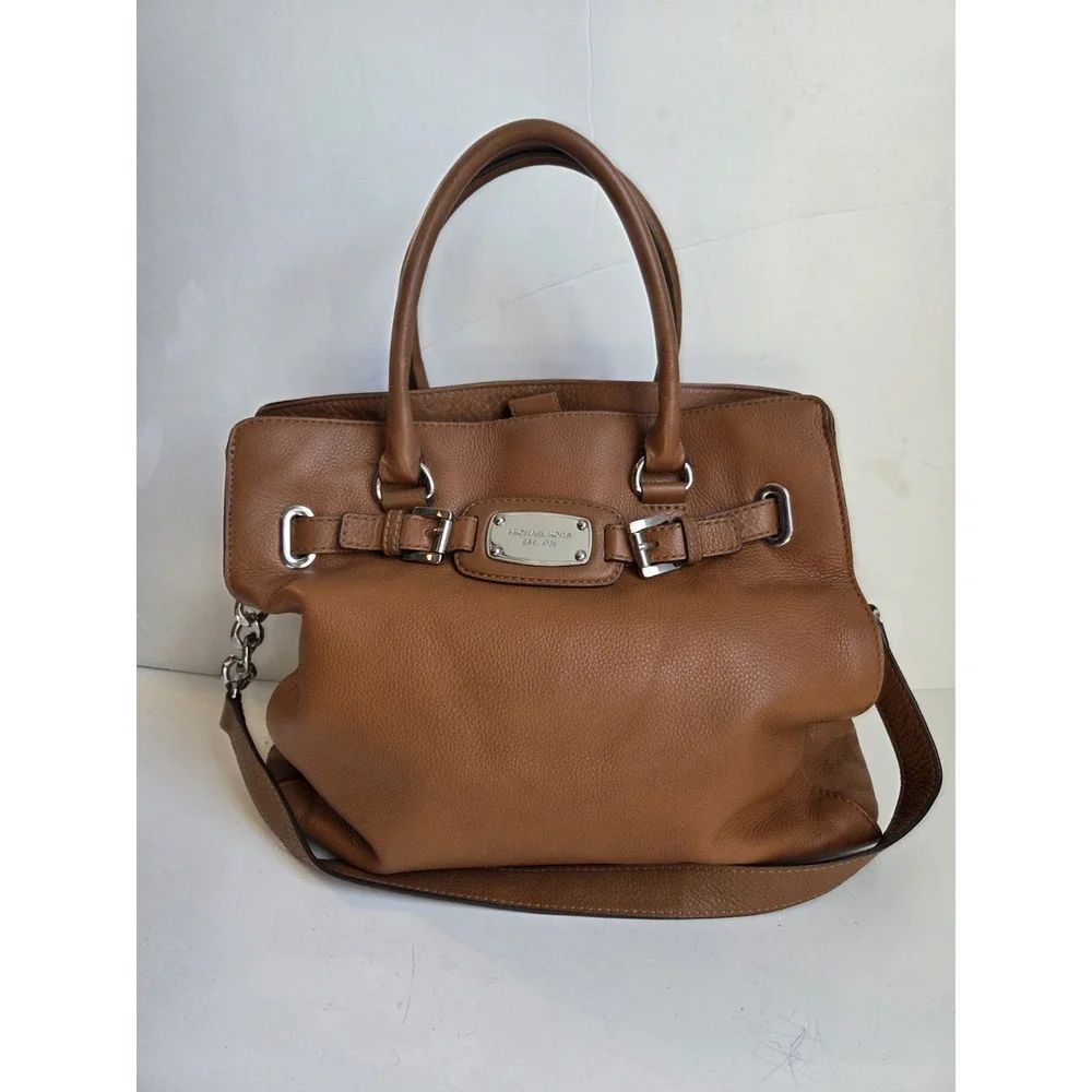 Michael Kors Large Leather Hamilton East West  Satchel Tote‎ Handbag Retired